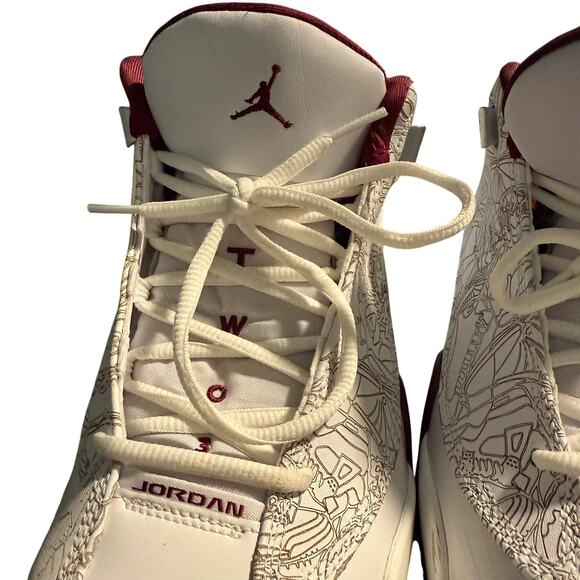 Nike Air Jordan Dub Zero White Cherry Wood Red Flint Grey, Size 9 main image 4